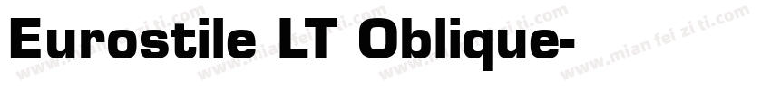 Eurostile LT Oblique字体转换
